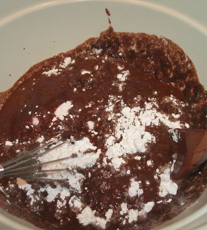 Chocolate Sheet Cake mixing batter