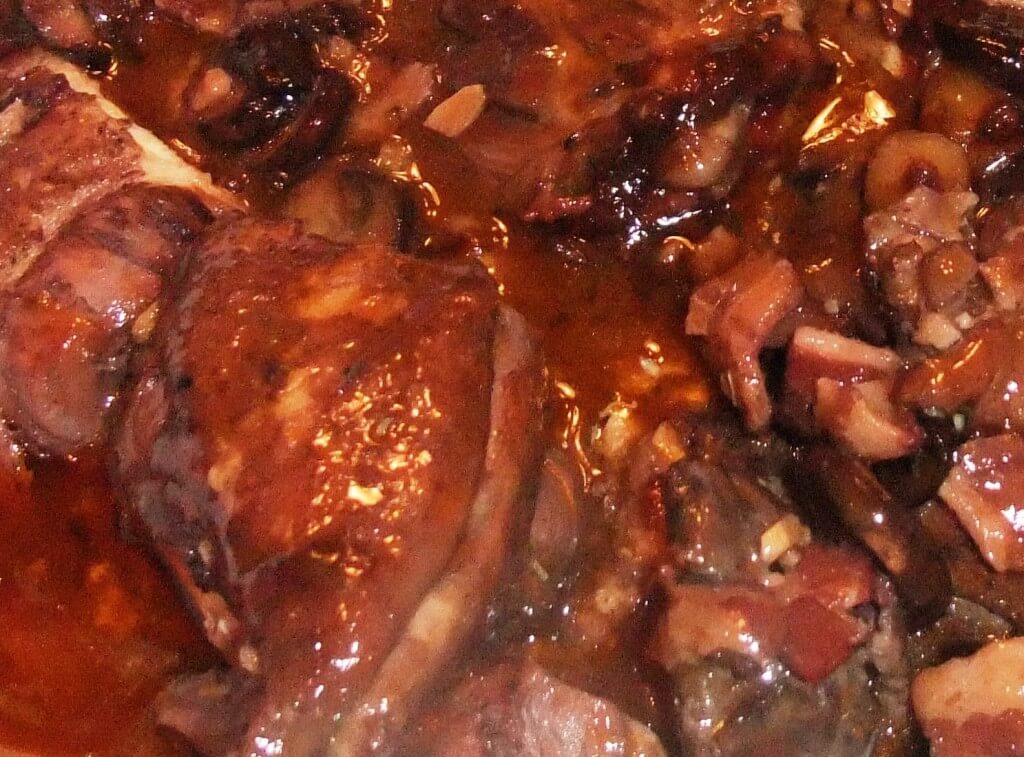 Coq au Vin baked and ready to serve. 