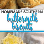 Homemade Buttermilk Biscuits rise up flaky, soft, and so buttery every time. This recipe gives you easy step-by-step instructions to make the best biscuits with no rolling and no cutting required!
