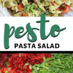 This colorful Pesto Pasta Salad has everything you could want: basil pesto, sundried tomatoes, asparagus, lemon zest...it's overflowing with flavor and color and pizazz!﻿