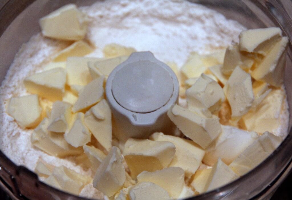 butter and flour in a food processor