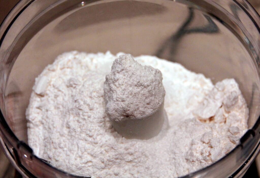 flour in a food processor