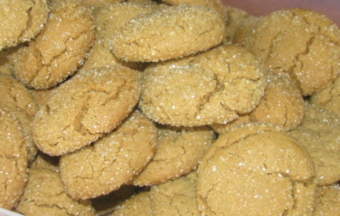 Large ginger cookies rolled in turbinado sugar — soft, chewy, classic, and delicious!