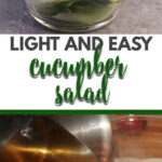 Cucumber and Onion Salad is a simple, classic Southern recipe of just sliced cucumbers and onions in vinegar. The cucumbers are crisp and tangy with a touch of sweetness—perfect for a snack or simple side dish.