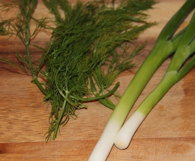 dill and green onions