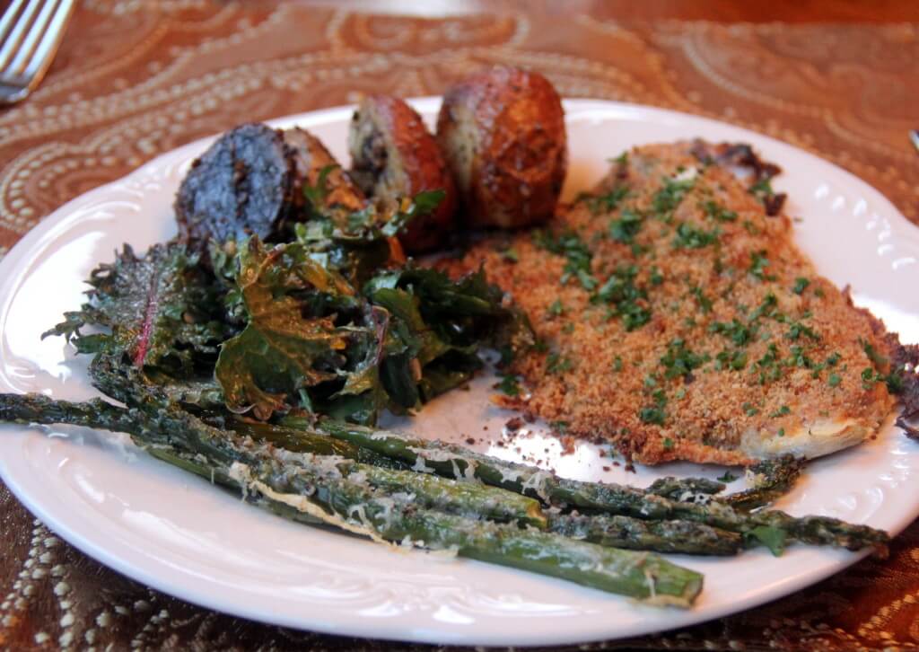 Roasted asparagus with parmesan