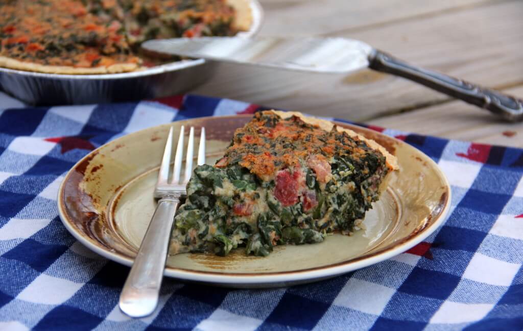 Spinach and Tomato Quiche