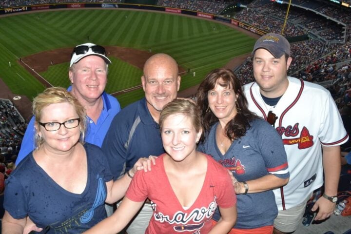 family at the braves