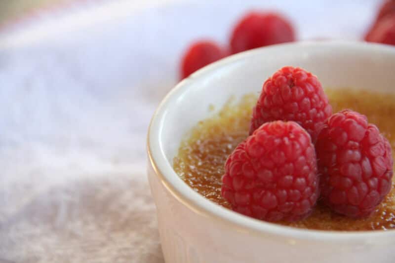 Cremon Raspberry Brulee White Chocolate Creme Brulee with Raspberry