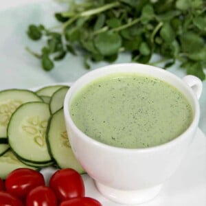 Green Goddess Dressing served with vegetables