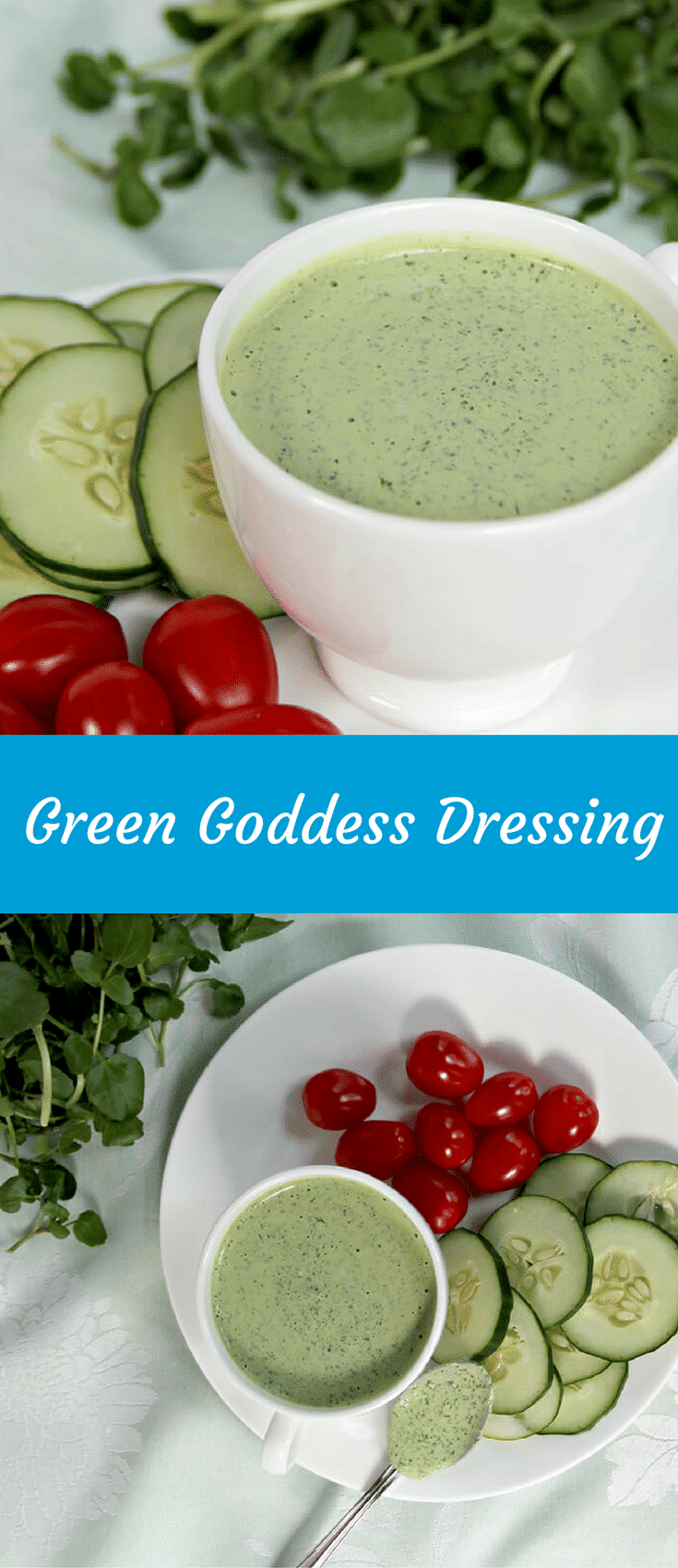 Green Goddess Dressing with Fresh Herbs In a Southern Kitchen