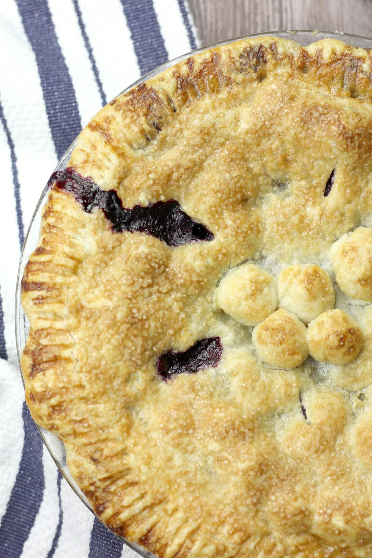 Homemade blueberry pie made with fresh blueberries is the perfect summer dessert!
