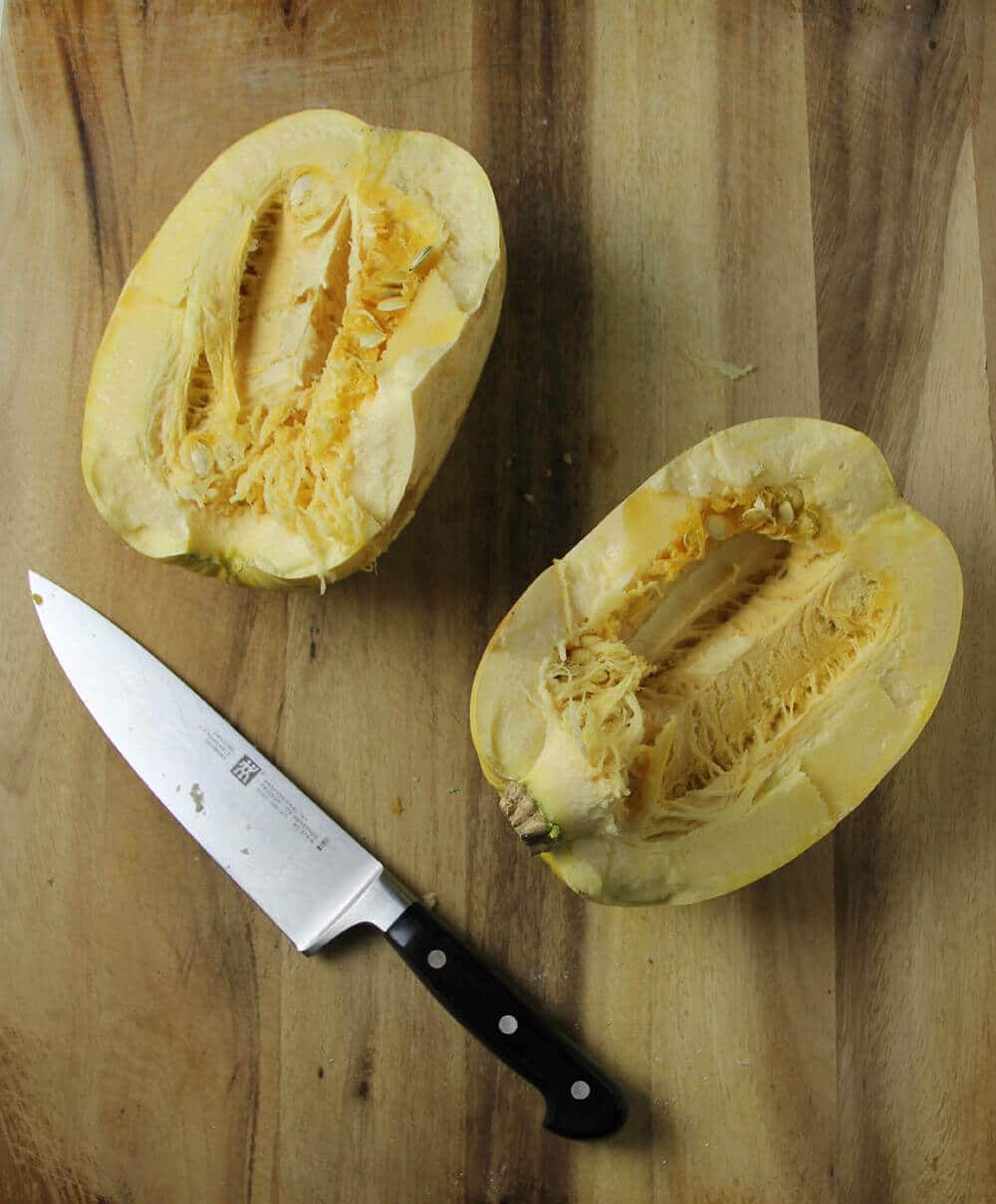 Roasted Spaghetti Squash is a healthy alternative to carb-heavy dishes like pasta and rice. It's nutritious and delicious and super easy to prepare!