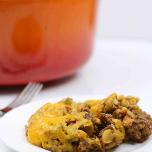 Chili Mac and Cheese is a blend of two beloved comfort foods, chili and macaroni and cheese. Best of all, it's made in one pot so it's easy!