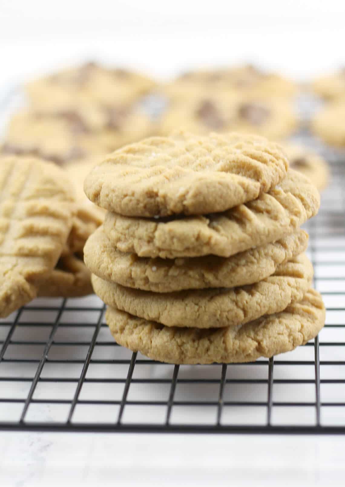 Three Ingredient Peanut Butter Cookies, also known as flourless peanut butter cookies, are gluten-free, dairy-free, and really tasty!