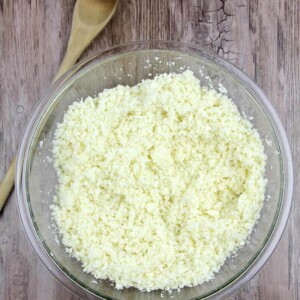 Cauliflower rice is a carb-free alternative to rice and potatoes that can accompany almost any meat or vegetable dish.