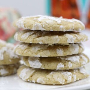 Lemon crinkle cookies with fresh lemon zest and juice and a nice addition of brown sugar. These are easy and so much better than cake mix cookies!