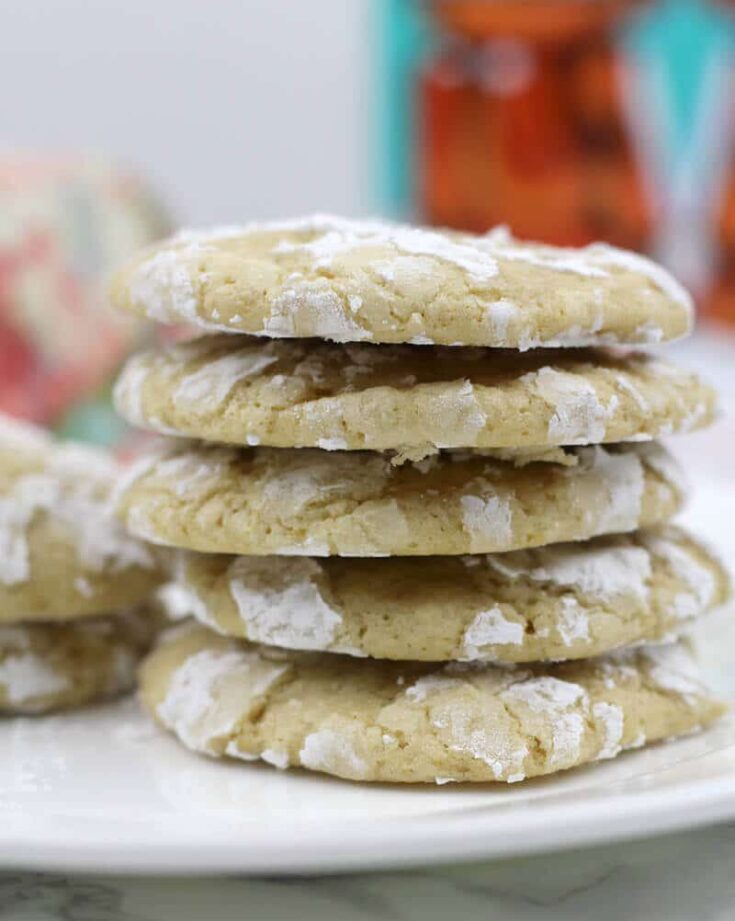 Lemon Crinkle Cookies with Brown Sugar In a Southern Kitchen