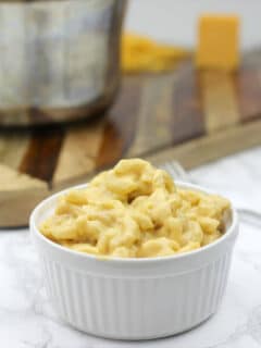 A bowl of the best stovetop mac and cheese.