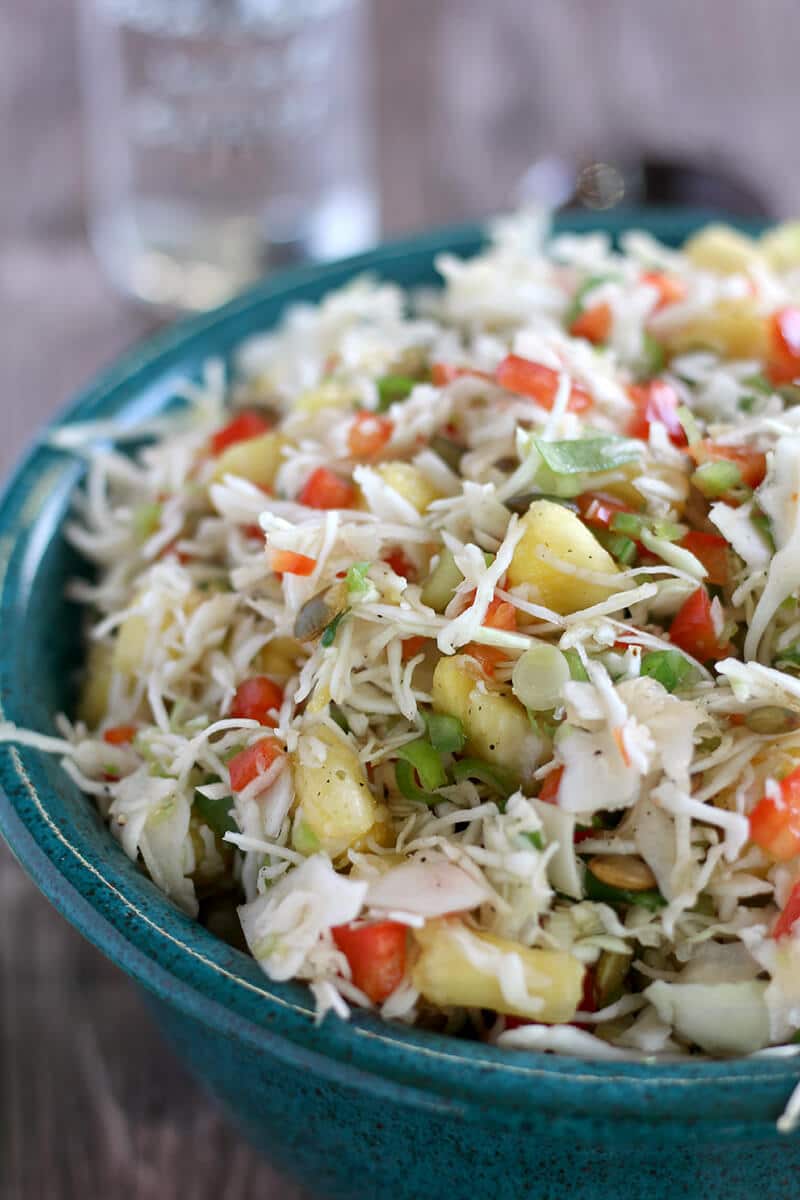 Pineapple Coleslaw with Jalapeno and Bell Pepper | Southern Food and Fun