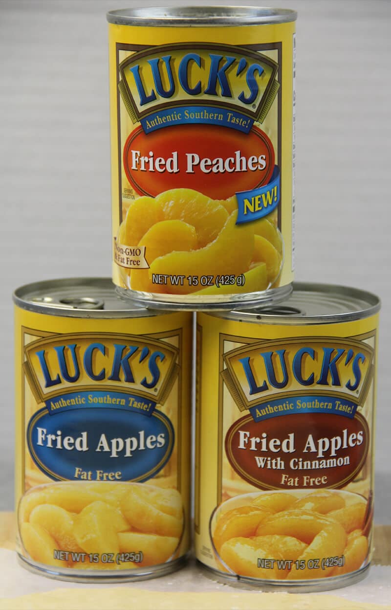 Cans of Luck's apples to make Easy Apple Strudel.