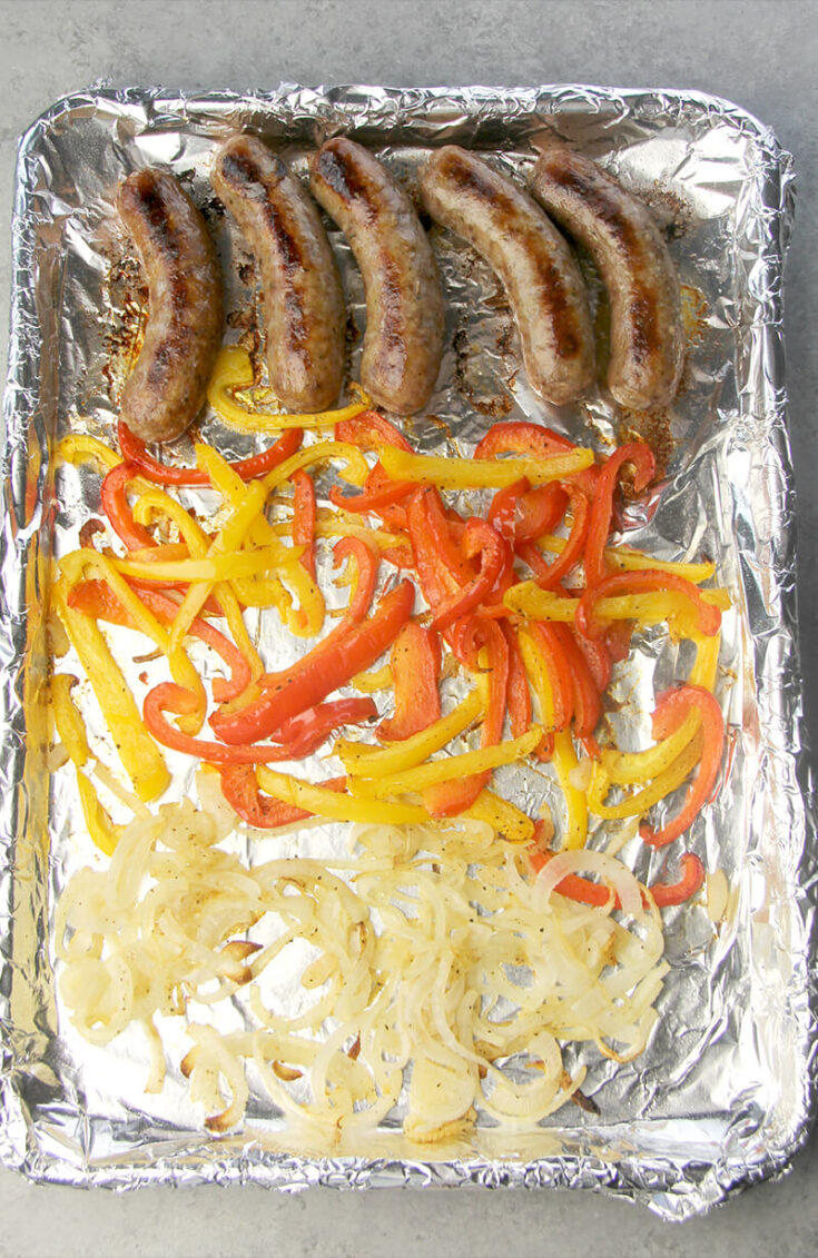 Sausage, Peppers, and Onions Sheet Pan Dinner