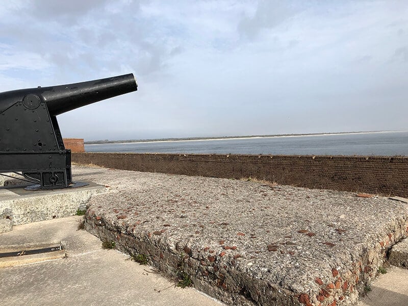 Cannon at Fort Clinch park in Amelia Island.