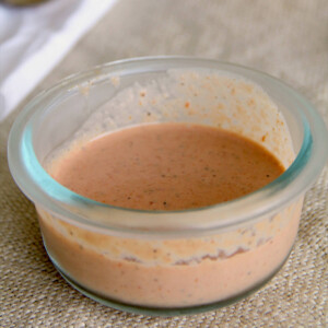 Comeback Sauce made a little spicier with hot sauce and cayenne--it's the perfect easy dipping sauce for anything fried and even cut-up vegetables!