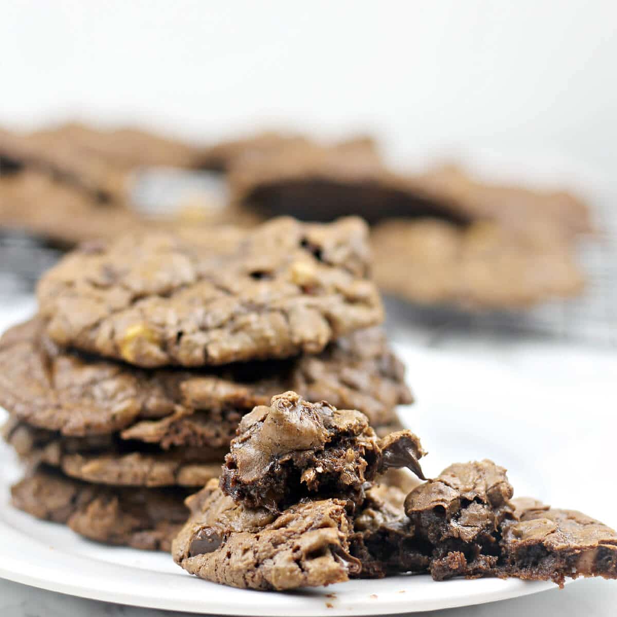 Chocolate cookies with peanut butter chips are an irresistible combination!