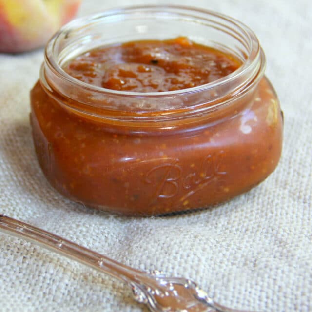Peach BBQ Sauce with Bourbon and Jalapeno Pepper