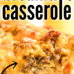 Overnight breakfast casserole that you can whip up in about twenty minutes, stick in the fridge, and bake in the morning. This one features sausage and egg, with lots of cheese! It's easy and the perfect make ahead breakfast!