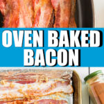 Oven baked bacon is perfectly crispy every time! Forget the mess and standing over the skillet--cooking bacon in the oven is the way to go!