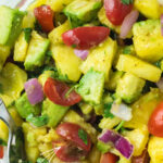 the best pineapple salsa recipe pinnable image.