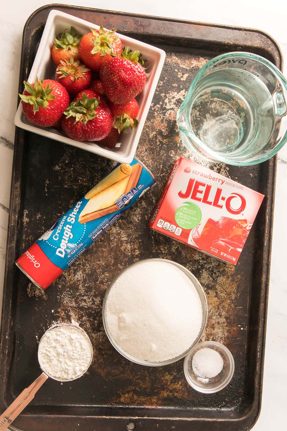ingredients needed to make strawberry pizza
