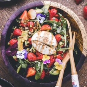 strawberry salad in a bowl