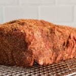 Pork roast with bbq rub. 