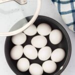 eggs in a pot to boil.