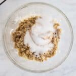 A bowl of flour and sugar