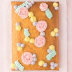 A cake with buttercream flowers.