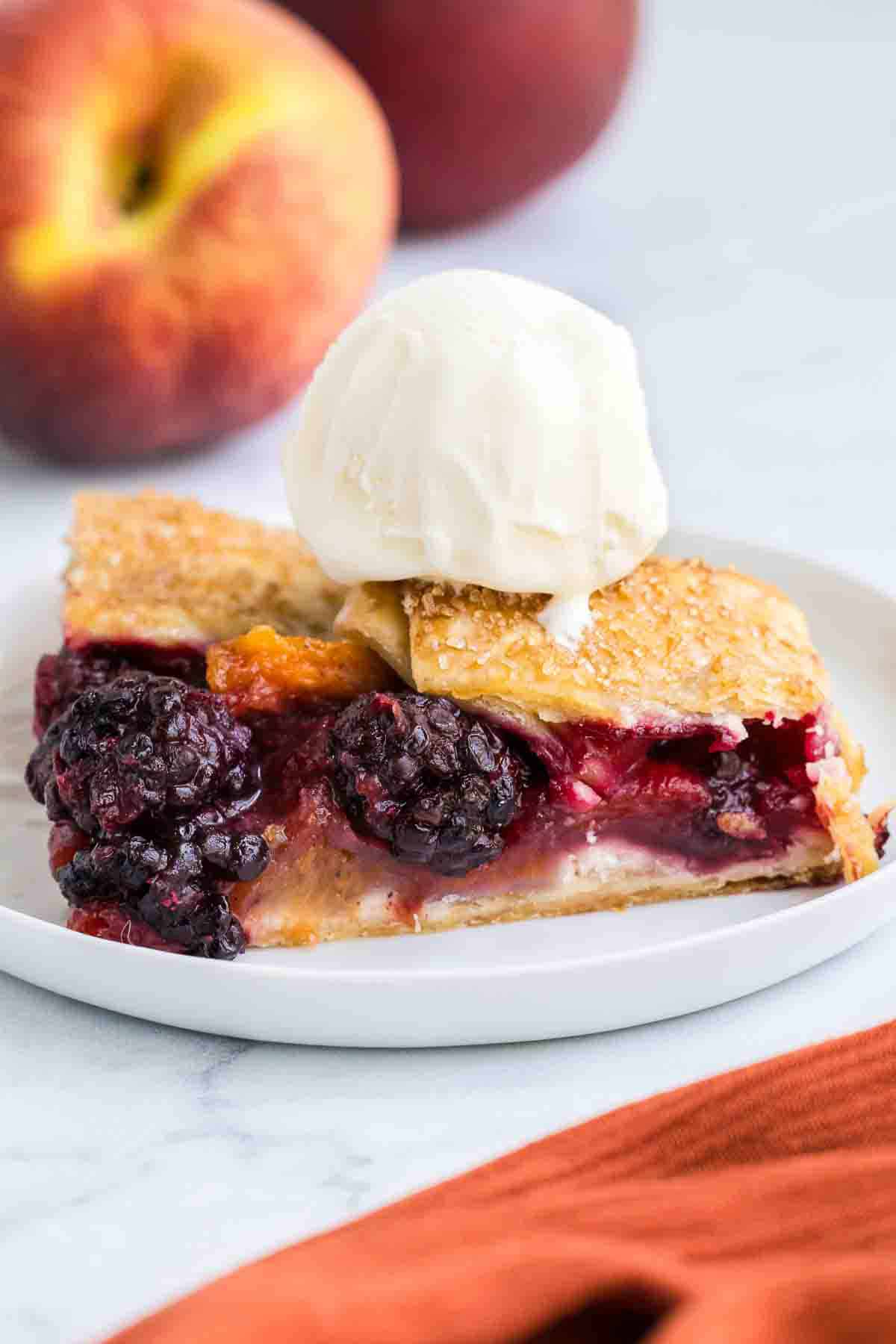 Peach and Blackberry Galette