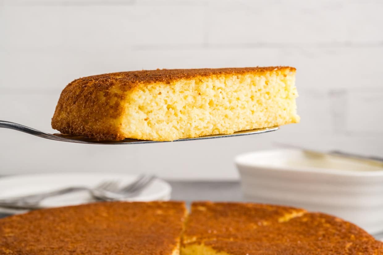 Screaming hot skillet, white cornmeal, and whole buttermilk. Its crispy, golden crust, and tender.