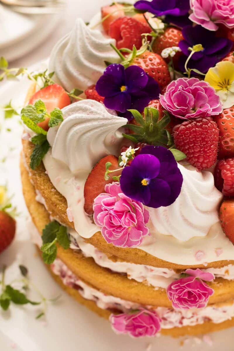 Naked Cake with Flowers Southern Food and Fun — free download