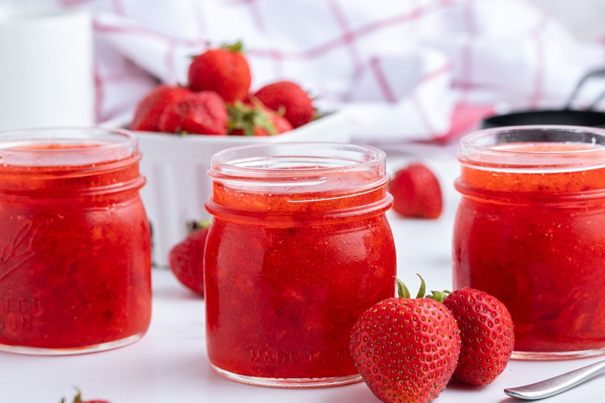 Easy Sure-Jell strawberry freezer jam is fresh, sweet, and so easy to make. 