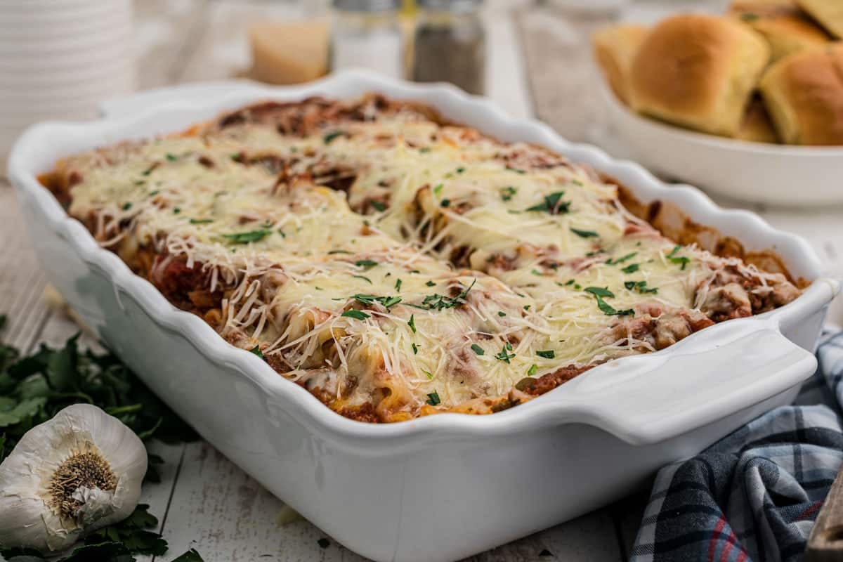 Cheesy, meaty lasagna rollups are perfect for a comforting weeknight dinner!