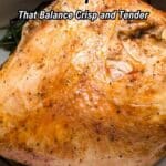 A golden-brown roasted meat on a bed of rosemary, with text overlay: "10 Roasted Dinner Recipes That Balance Crisp and Tender." Southern Living logo at bottom.