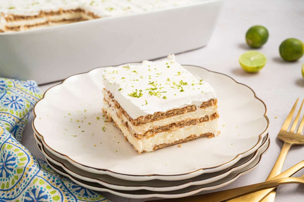No-bake key lime icebox cake with creamy layers and graham crackers.