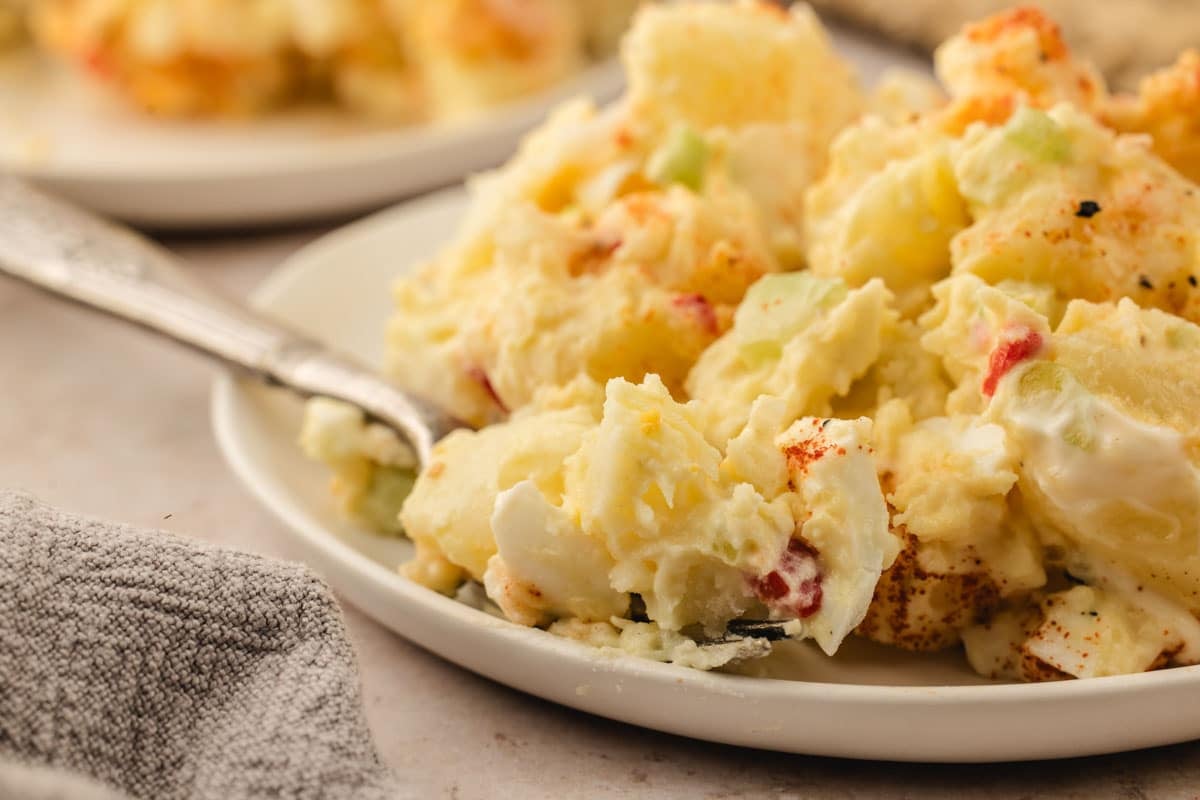 Creamy Southern potato salad—perfect for cookouts and potlucks.